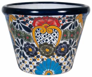 Large Bordered Talavera Pot-image