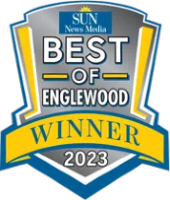 Award badge for Gulf Breeze Gardens, winner best of Englewood, FL in 2023