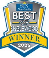 Award badge for Gulf Breeze Gardens, winner best of Englewood, FL in 2025