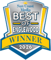 Award badge for Gulf Breeze Gardens, winner best of Englewood, FL in 2026